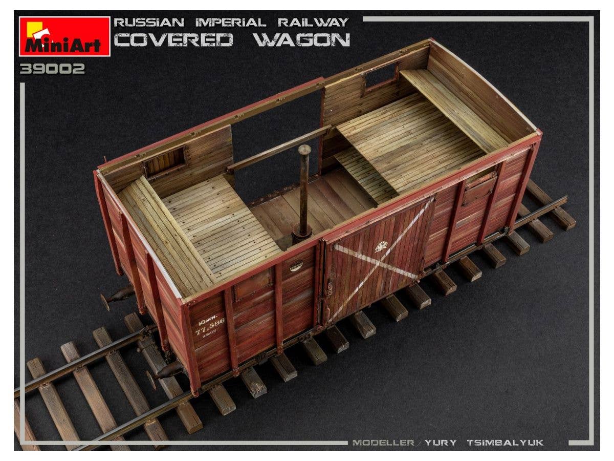 MiniArt Russian Imperial Railway Covered Wagon | 4820183313126