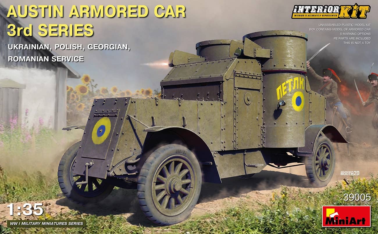 MiniArt 1/35 Austin Armored Car 3rd Series: Ukrainian, Polish, Georgian, Romanian Service Interior Kit | 4820183313522