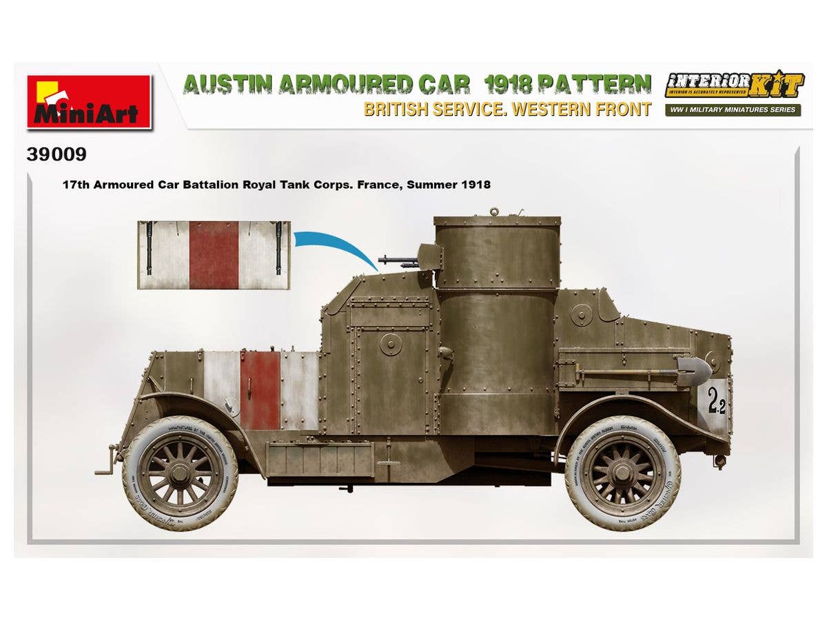 MiniArt 1/35 Austin Armoured Car 1918 Pattern. British Service. Western Front . Interior Kit | 4820183313591