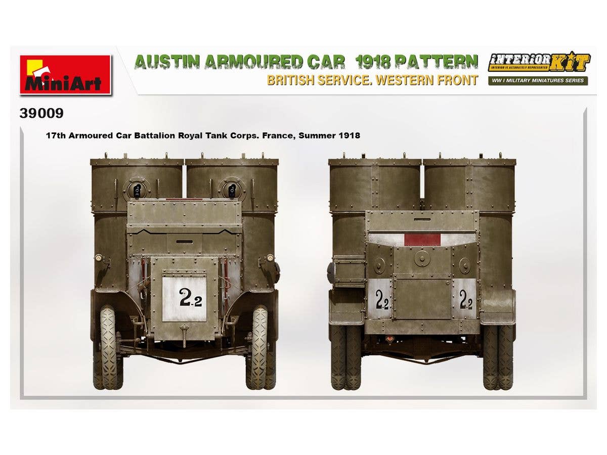 MiniArt 1/35 Austin Armoured Car 1918 Pattern. British Service. Western Front . Interior Kit | 4820183313591