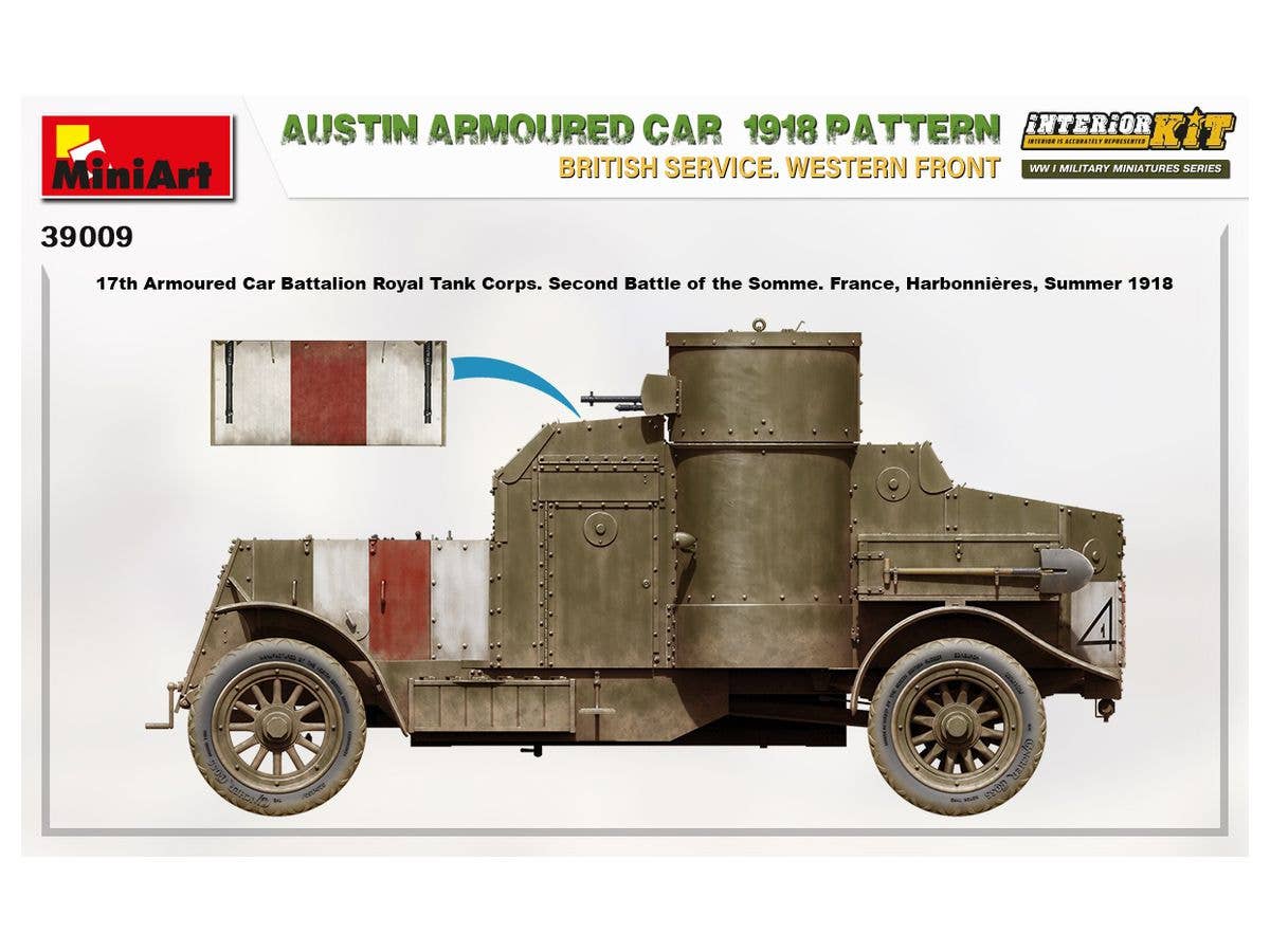 MiniArt 1/35 Austin Armoured Car 1918 Pattern. British Service. Western Front . Interior Kit | 4820183313591