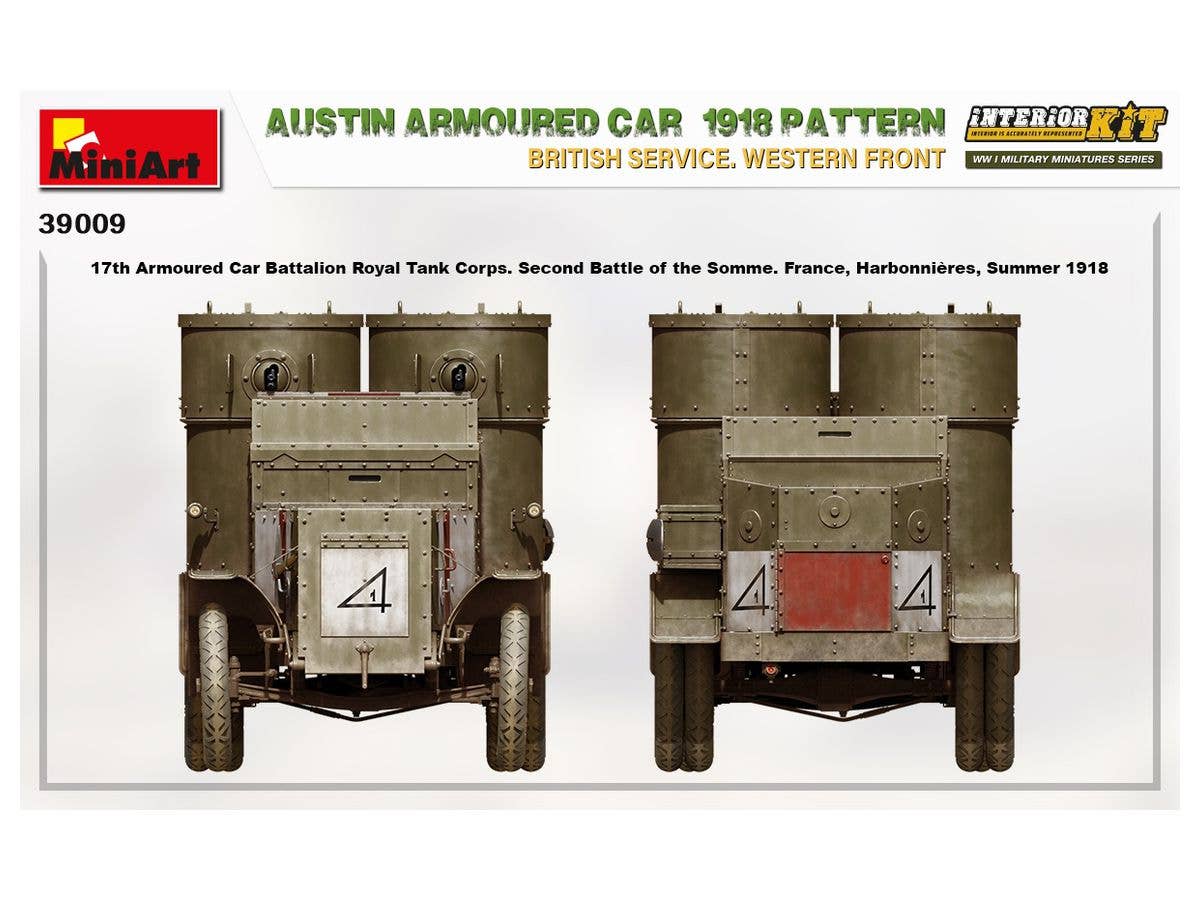 MiniArt 1/35 Austin Armoured Car 1918 Pattern. British Service. Western Front . Interior Kit | 4820183313591