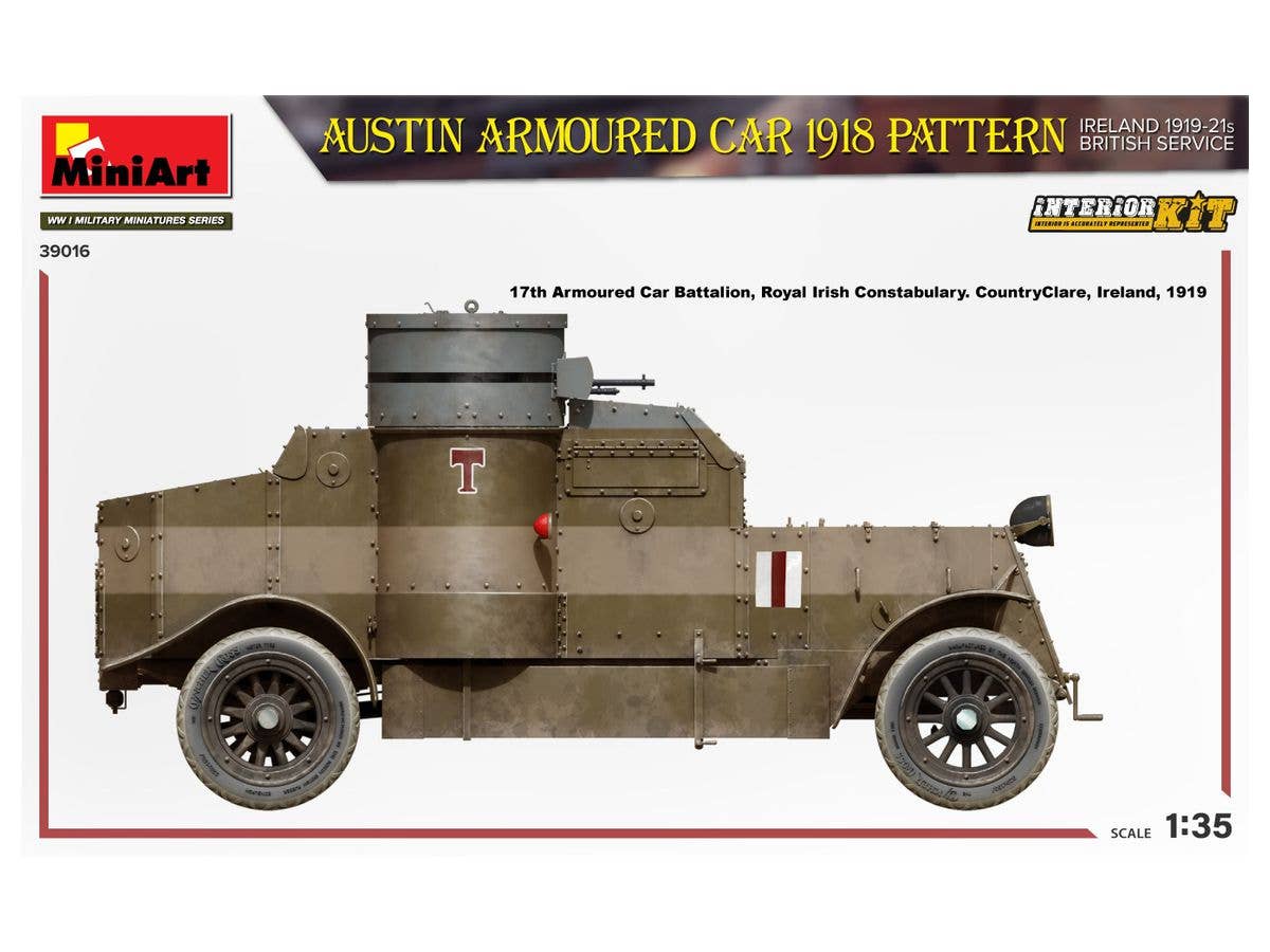MiniArt 1/35 Austin Armoured Car 1918 Pattern. Ireland 1919-21. British Service. Interior Kit | 4820183314352