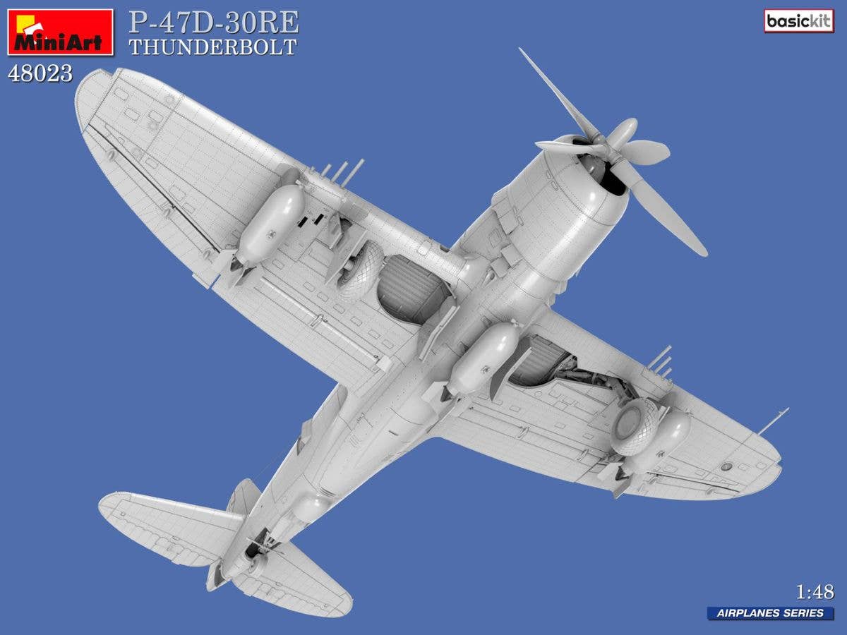 MiniArt 1/48 P-47D-30RE Thunderbolt. Basic kit | 5905937497402