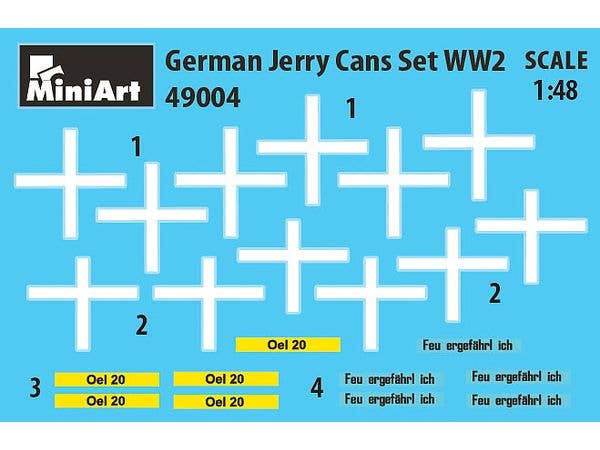 MiniArt 1/48 German Jerry Cans WW2,  Figures | 5905090346470