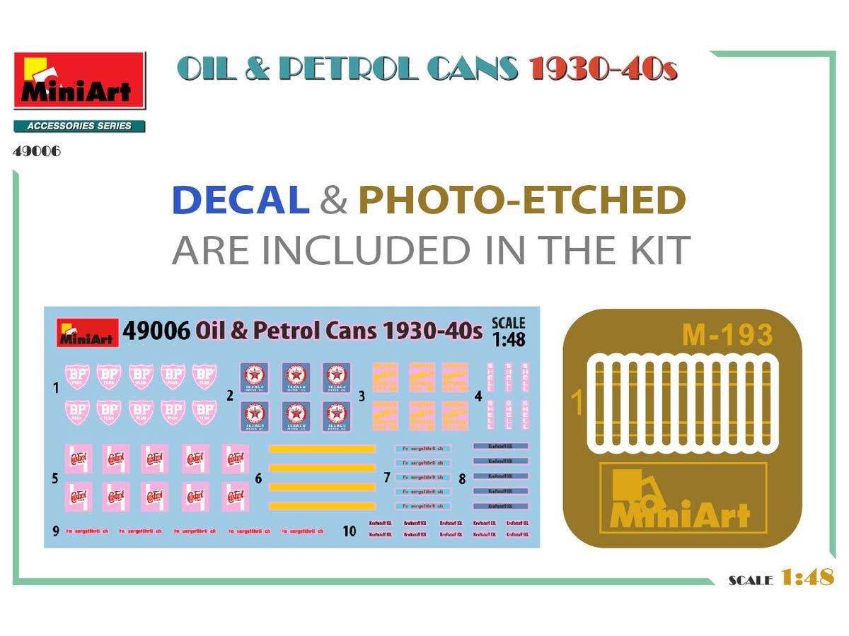 MiniArt 1/48 Oil & Petrol Cans 1930-40s | 5905090346487