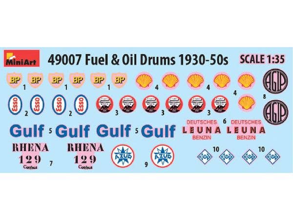 MiniArt 1/48 Fuel & Oil Drums 1930-50s | 5905090346616