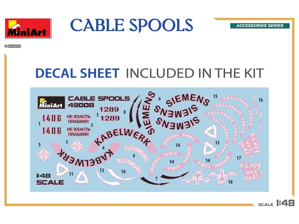 MiniArt 1/48 Cable Spools | 5905090346661
