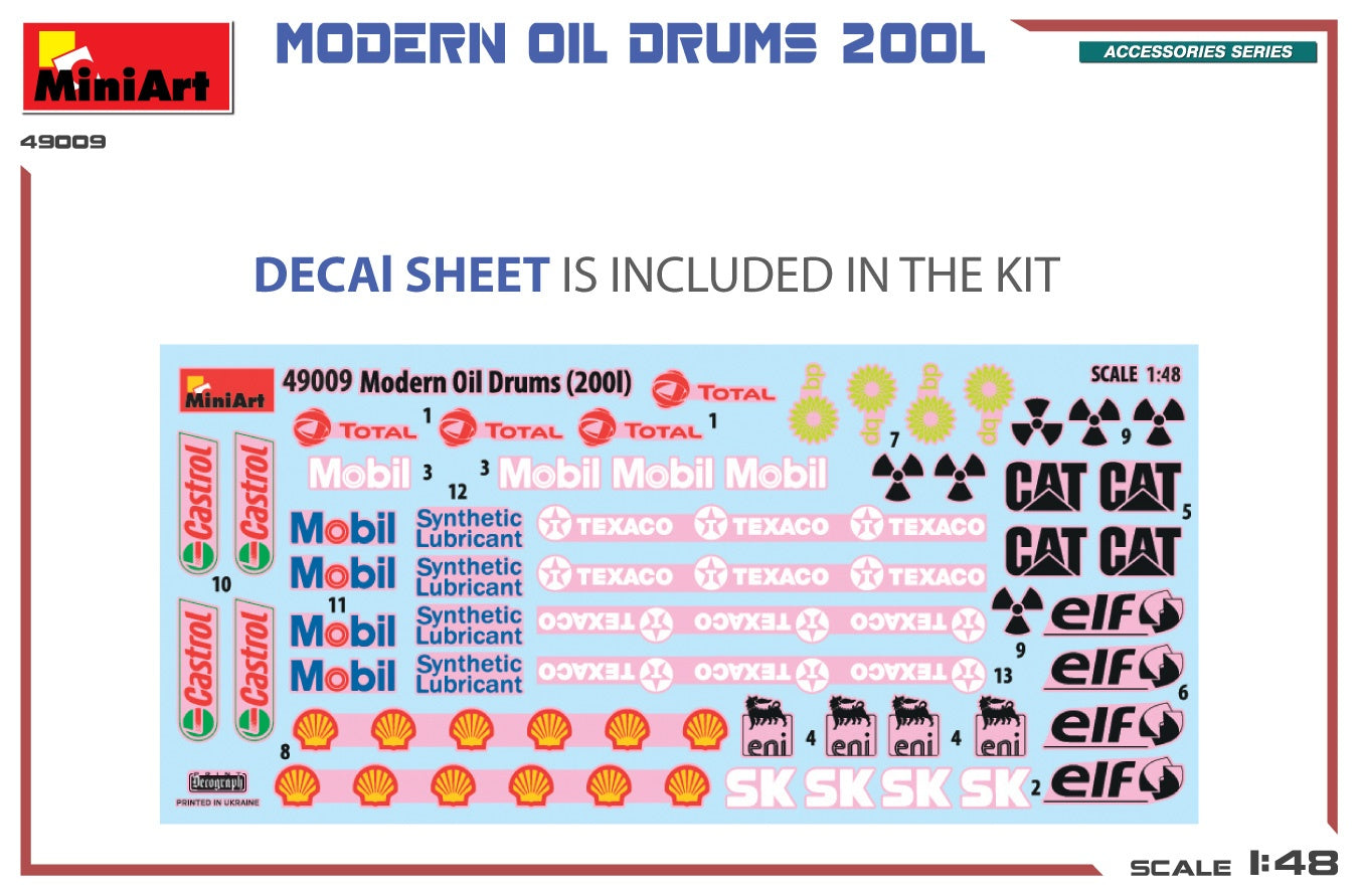 MiniArt 1/48 Modern Oil Drums (200l) | 5905090346678
