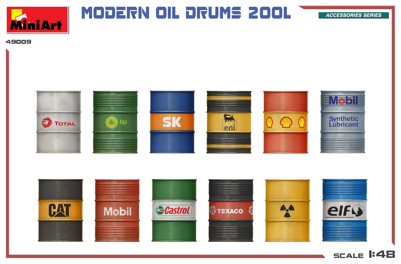 MiniArt 1/48 Modern Oil Drums (200l) | 5905090346678
