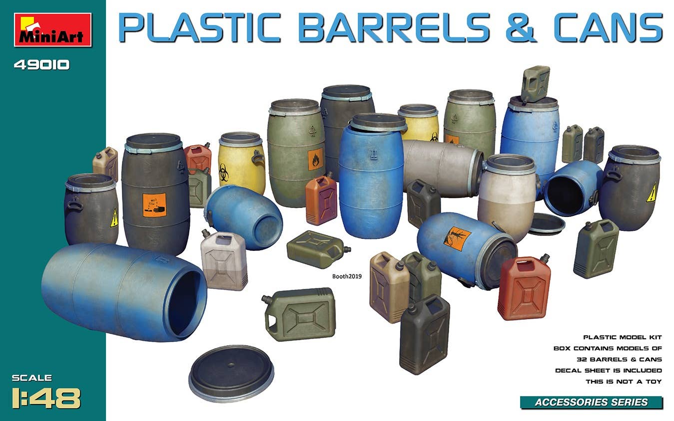 MiniArt 1/48 Plastic Barrels & Cans | 5905090346739