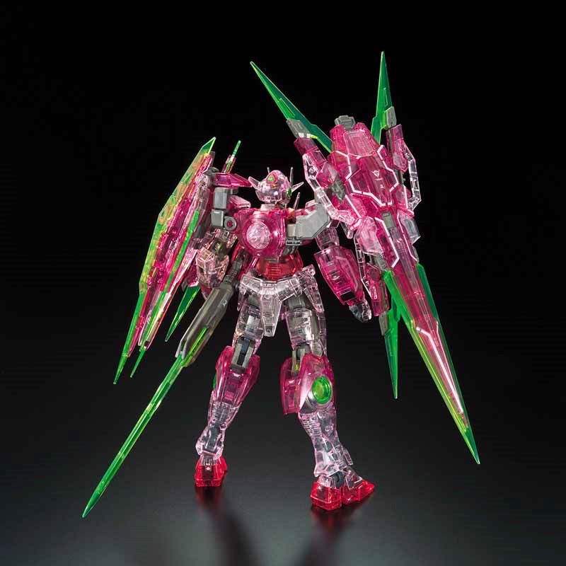 P-Bandai RG 1/144 The Gundam Base Limited 00 Qan[T] Full Saber [Trans-Am Clear]