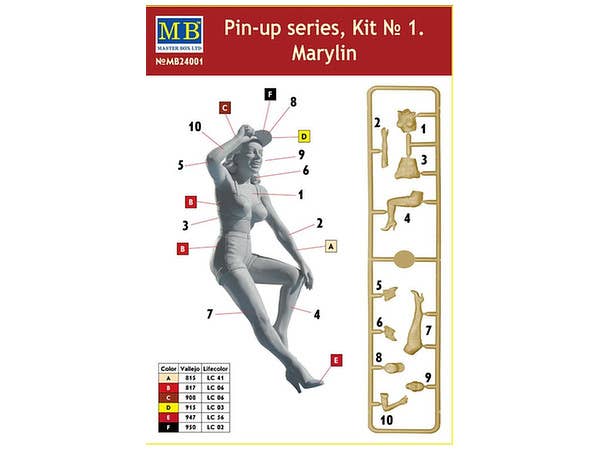 MASTER BOX 1/24 Pin-up series, Kit No. 1. Marylin | 4820113081323
