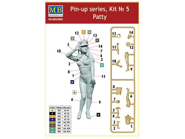 MASTER BOX Pin-up series, Kit No. 5. Patty | 4820113081361