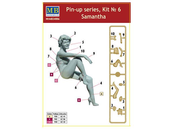 MASTER BOX 1/24 Pin-up series, Kit No. 6. Samantha | 4820113081378
