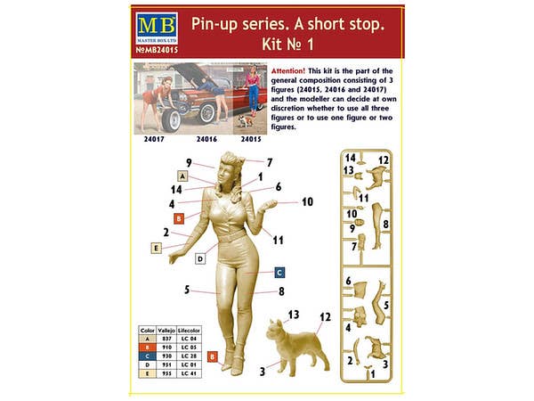 MASTER BOX 1/24 Pin-up series. A short stop. Kit No. 1 | 4820113081446