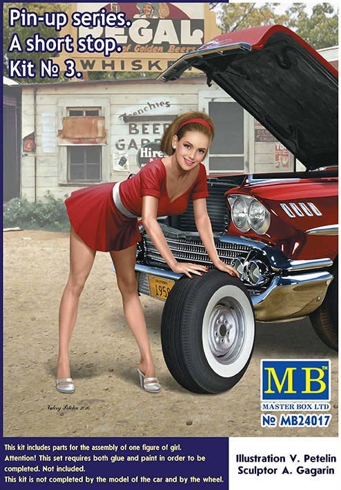 MASTER BOX 1/24 Pin-up series. A short stop. Kit No. 3 | 4820113081637