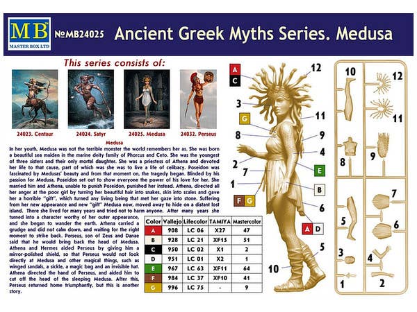 MASTER BOX 1/24 Ancient Greek Myths Series. Medusa | 4820113081712
