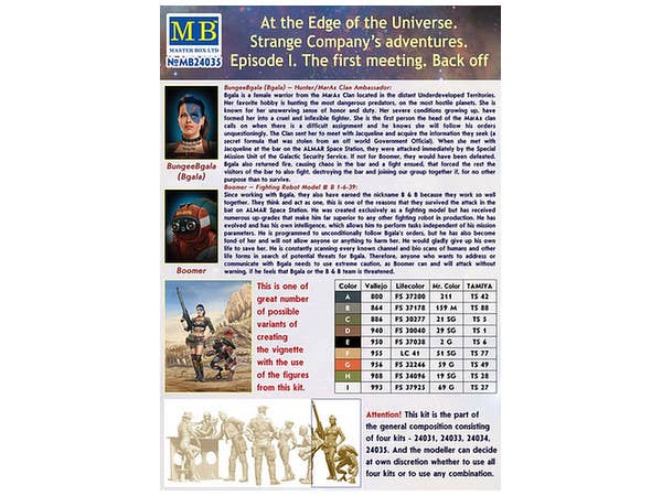 MASTER BOX 1/24 At the Edge of the Universe. Strange Company adventures. Episode I. The first meeting.  Back off | 4820113081842