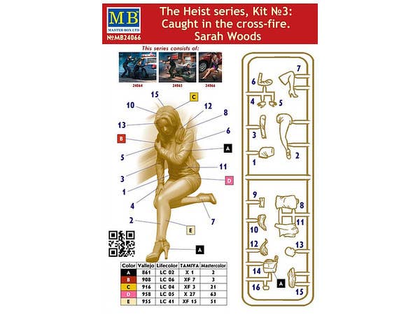 MASTER BOX 1/24 The Heist series, Kit No3: Caught in the cross-fire. Sarah Woods | 4820113082092