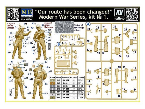 MASTER BOX Modern War Series, kit No. 1. 'Our route has been changed' | 4820113082252