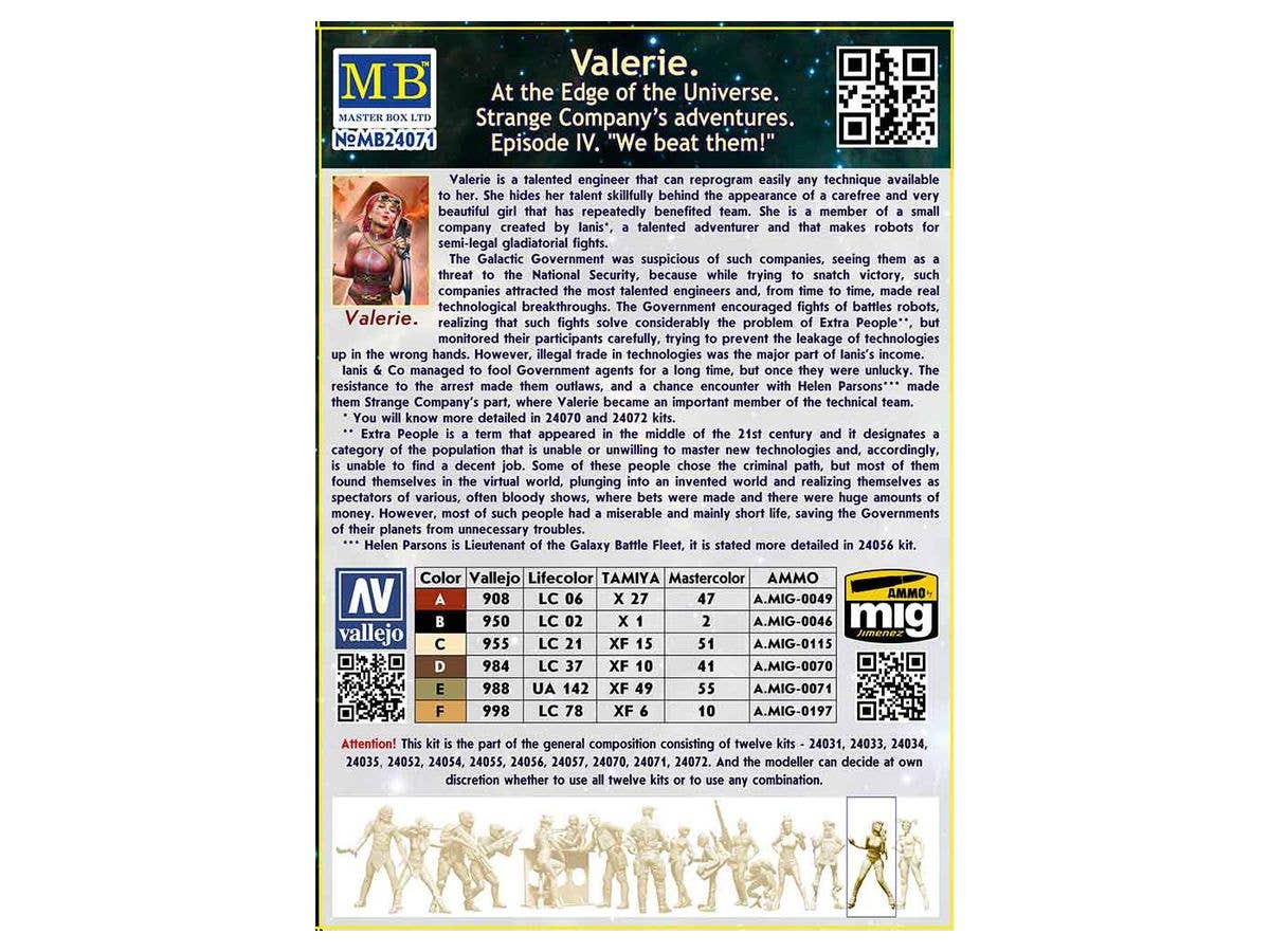 Master Box 1/24 Valerie. At the Edge of the Universe. Strange Company's Adventures. Episode IV. 'We beat them | 4820113082412