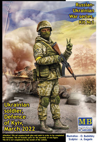 Master Box 1/24 Russian-Ukrainian War series Ukrainian soldier Defence of Kyiv March 2022. Kit No1. | 4820113082764