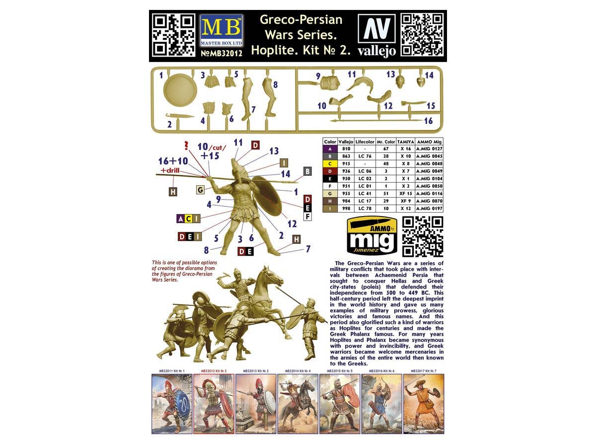 Master Box 1/32 Greco-Persian Wars Series Hoplite Kit No 2 | 4820113082511