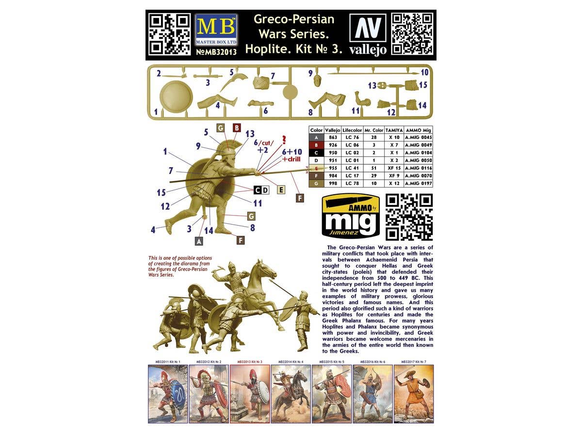 Master Box 1/32 Greco-Persian Wars Series Hoplite Kit No 3 | 4820113082528