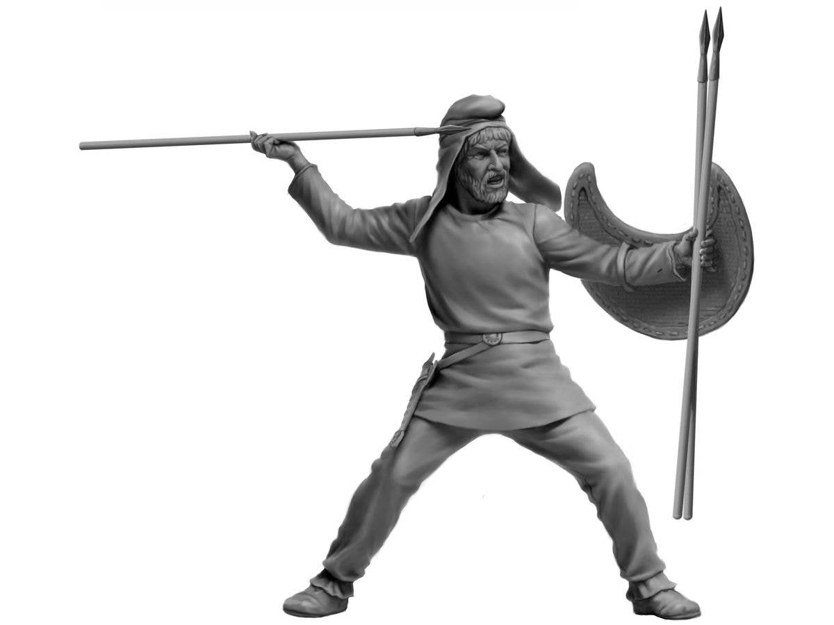 MASTER BOX 1/32 Greco-Persian Wars Series. Kit No 8. Persian Lightly Armed Warrior (Takabara) | 4820113082825