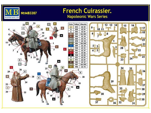 MASTER BOX 1/32 French Cuirassier, Napoleonic Wars Series | 4820113081187