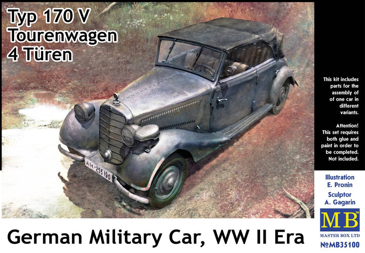 MASTER BOX German military car, Typ 170 V, Tourenwagen, 4 Turen, 1937-1940 | 4820113080395