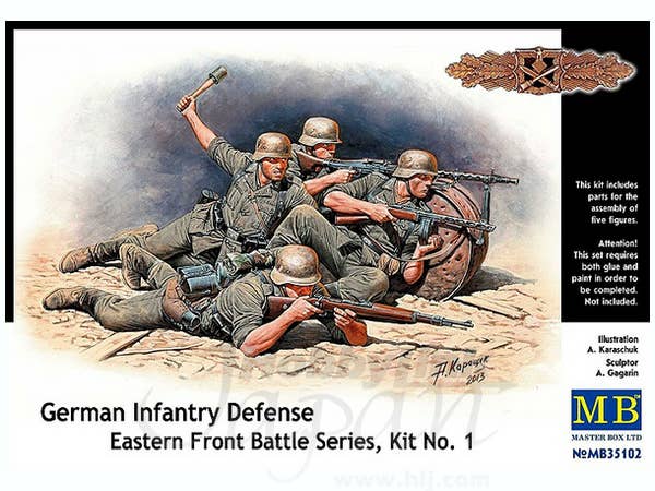 MASTER BOX 1/35 German Infantry Defense, Eastern Front Battle Series, Kit No.1 | 4820113080678