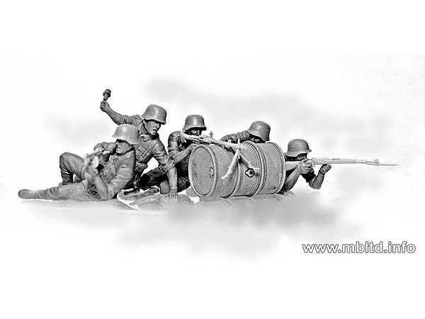 MASTER BOX 1/35 German Infantry Defense, Eastern Front Battle Series, Kit No.1 | 4820113080678