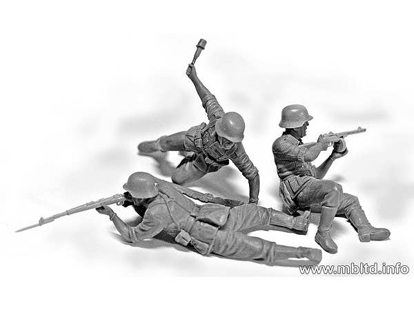 MASTER BOX 1/35 German Infantry Defense, Eastern Front Battle Series, Kit No.1 | 4820113080678