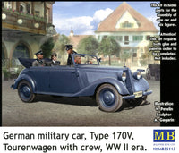 MASTER BOX German military car, Type 170V, Tourenwagen with crew, WW II era | 4820113080562