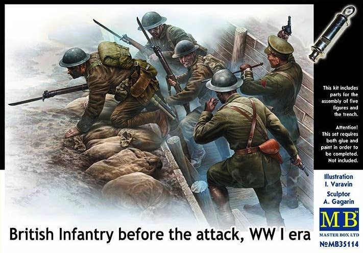 MASTER BOX 1/35 British Infantry before the attack, WWI era | 4820113080722
