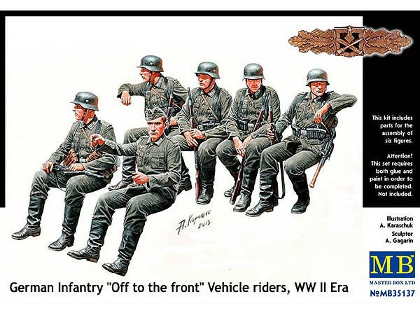 MASTER BOX 1/35 German Infantry 'Off to the front' Vehicle riders, WW II Era | 4820113080951