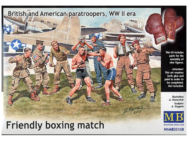 MASTER BOX 1/35 Friendly boxing match. British and American paratroopers, WW II era | 4820113081088