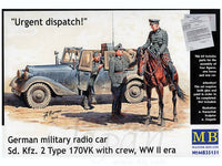 MASTER BOX Urgent dispatch. German military radio car Sd.Kfz. 2 Type 170VK with crew, WW II era | 4820113081095