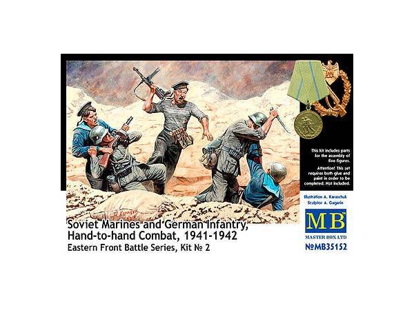 MASTER BOX 1/35 Soviet Marines and German Infantry, Hand-to-hand Combat, 1941-1942. Eastern Front Battle Series, Kit No.2 | 4820113081101