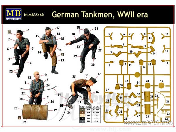 MASTER BOX 1/35 German Tankmen, WWII era | 4820113080944