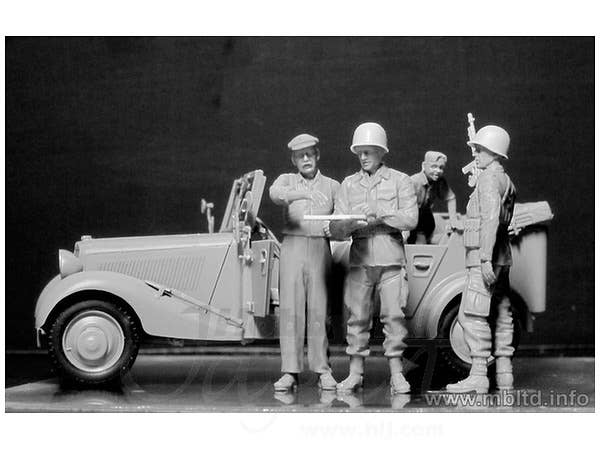 MASTER BOX 1/35 Hitch on the road. US Paratroopers and Civilians | 4820113080784