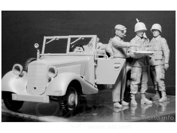 MASTER BOX 1/35 Hitch on the road. US Paratroopers and Civilians | 4820113080784