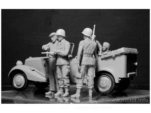 MASTER BOX 1/35 Hitch on the road. US Paratroopers and Civilians | 4820113080784