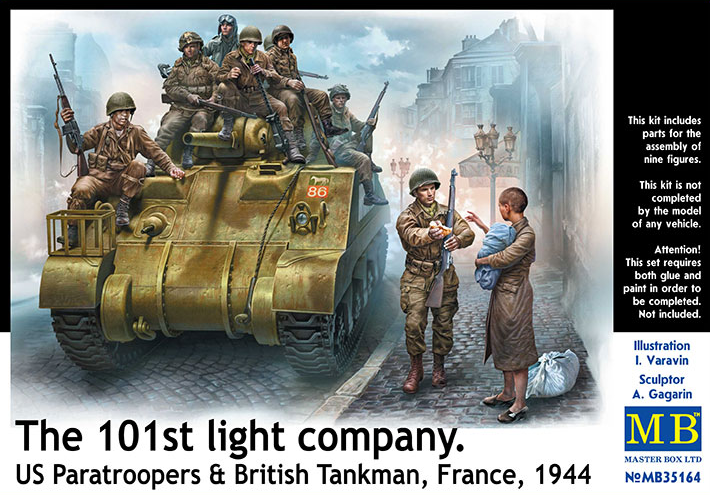 MASTER BOX 1/35 The 101st light company. US Paratroopers & British Tankman, France, 1944 | 4820113080760