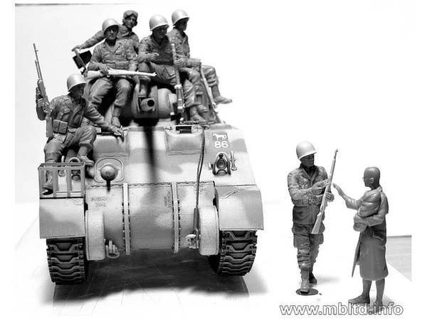 MASTER BOX 1/35 The 101st light company. US Paratroopers & British Tankman, France, 1944 | 4820113080760