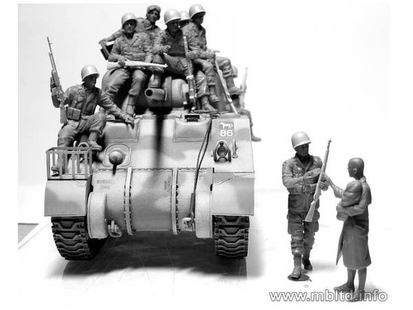 MASTER BOX 1/35 The 101st light company. US Paratroopers & British Tankman, France, 1944 | 4820113080760