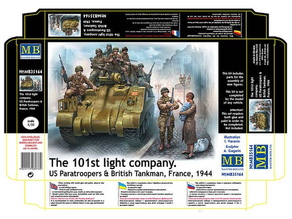 MASTER BOX 1/35 The 101st light company. US Paratroopers & British Tankman, France, 1944 | 4820113080760