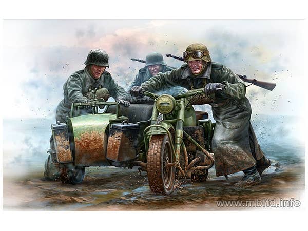 MASTER BOX 1/35 German Motorcyclists, WWII era | 4820113080869